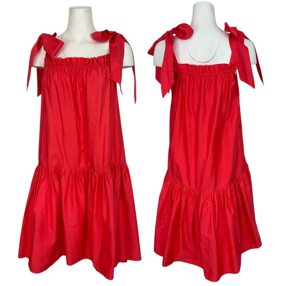 Kasia Lolli Sundress XS Tie Shoulder Ruffle